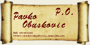 Pavko Obušković vizit kartica